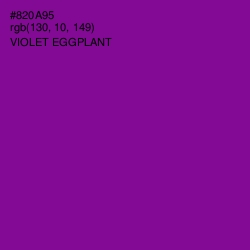 #820A95 - Violet Eggplant Color Image