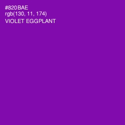 #820BAE - Violet Eggplant Color Image