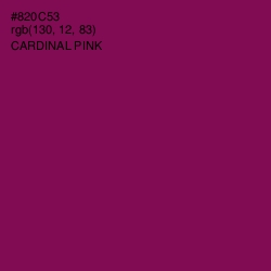 #820C53 - Cardinal Pink Color Image