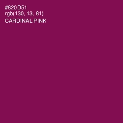 #820D51 - Cardinal Pink Color Image