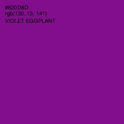 #820D8D - Violet Eggplant Color Image