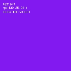 #8219F1 - Electric Violet Color Image