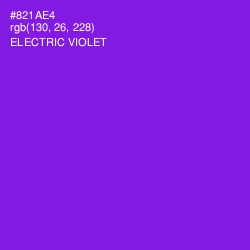 #821AE4 - Electric Violet Color Image