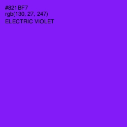 #821BF7 - Electric Violet Color Image