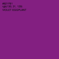 #821F81 - Violet Eggplant Color Image