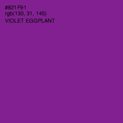 #821F91 - Violet Eggplant Color Image