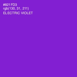 #821FD3 - Electric Violet Color Image