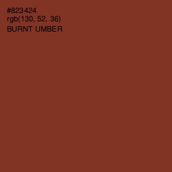 #823424 - Burnt Umber Color Image