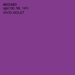 #823A8D - Vivid Violet Color Image