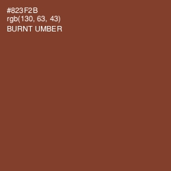 #823F2B - Burnt Umber Color Image