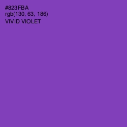 #823FBA - Vivid Violet Color Image
