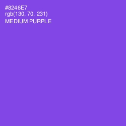 #8246E7 - Medium Purple Color Image