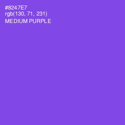 #8247E7 - Medium Purple Color Image