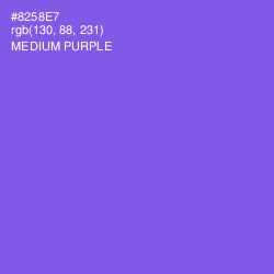 #8258E7 - Medium Purple Color Image