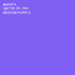 #825FF4 - Medium Purple Color Image