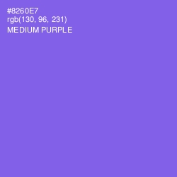 #8260E7 - Medium Purple Color Image