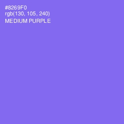 #8269F0 - Medium Purple Color Image