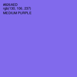 #826AED - Medium Purple Color Image