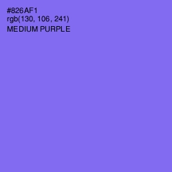 #826AF1 - Medium Purple Color Image