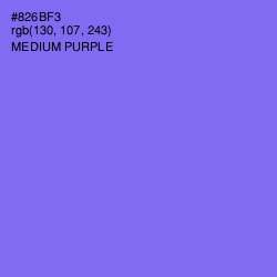 #826BF3 - Medium Purple Color Image