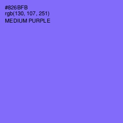 #826BFB - Medium Purple Color Image