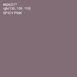 #826D77 - Spicy Pink Color Image