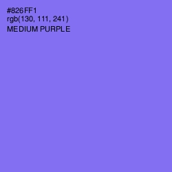 #826FF1 - Medium Purple Color Image