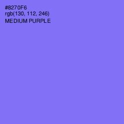 #8270F6 - Medium Purple Color Image