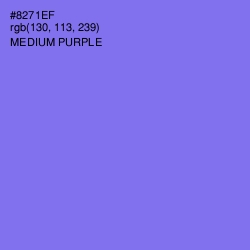 #8271EF - Medium Purple Color Image