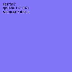 #8275F7 - Medium Purple Color Image