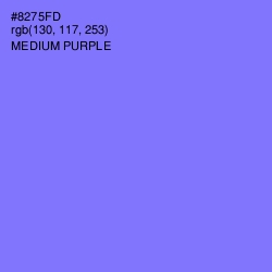 #8275FD - Medium Purple Color Image