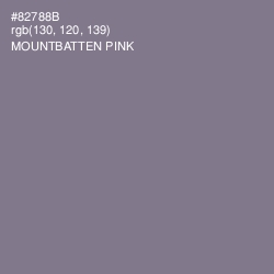 #82788B - Mountbatten Pink Color Image