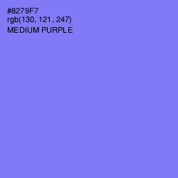 #8279F7 - Medium Purple Color Image