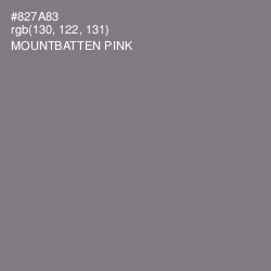#827A83 - Mountbatten Pink Color Image