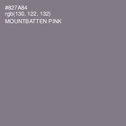 #827A84 - Mountbatten Pink Color Image