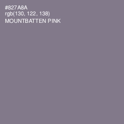 #827A8A - Mountbatten Pink Color Image