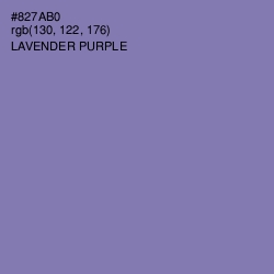 #827AB0 - Lavender Purple Color Image