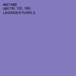 #827ABE - Lavender Purple Color Image