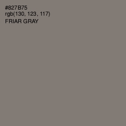 #827B75 - Friar Gray Color Image