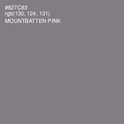 #827C83 - Mountbatten Pink Color Image