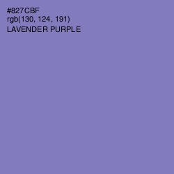 #827CBF - Lavender Purple Color Image