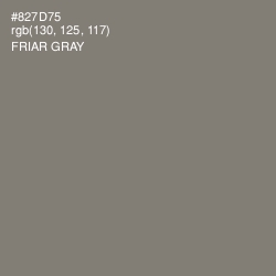 #827D75 - Friar Gray Color Image