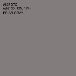 #827D7C - Friar Gray Color Image