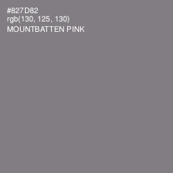 #827D82 - Mountbatten Pink Color Image
