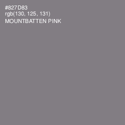 #827D83 - Mountbatten Pink Color Image