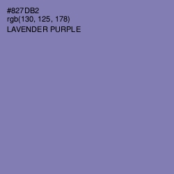 #827DB2 - Lavender Purple Color Image