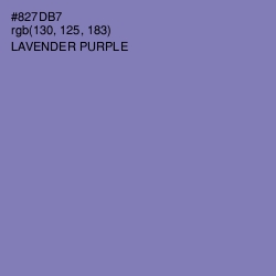 #827DB7 - Lavender Purple Color Image