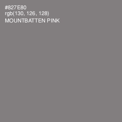 #827E80 - Mountbatten Pink Color Image