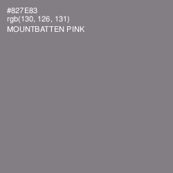 #827E83 - Mountbatten Pink Color Image