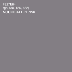 #827E84 - Mountbatten Pink Color Image